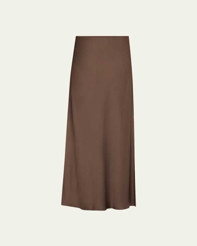 Satin Cady Maxi Pencil Skirt